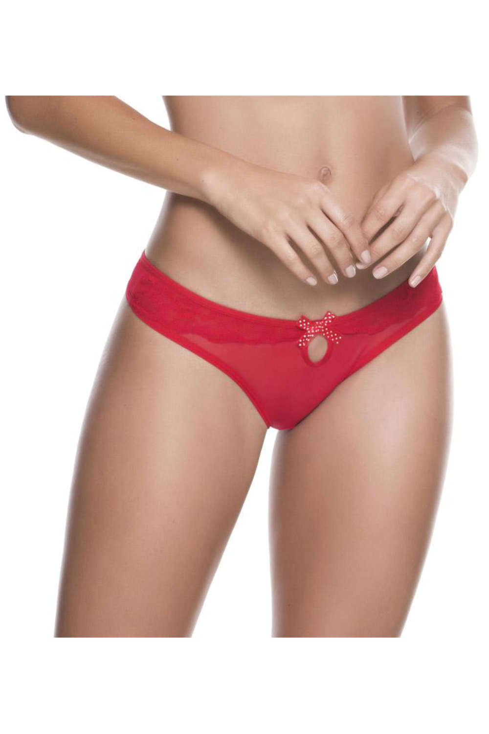 PANTY BRASILERA MUJER EN TULL Y ENCAJE