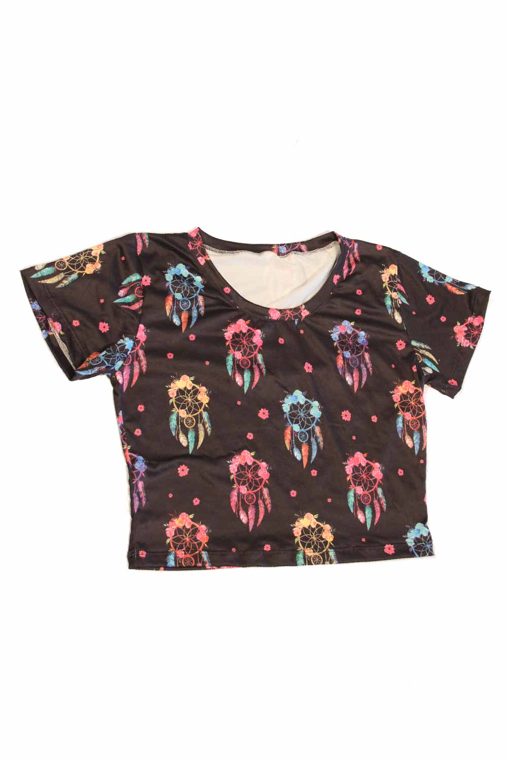 BLUSA MANGA CORTA ESTAMPADA FLORES