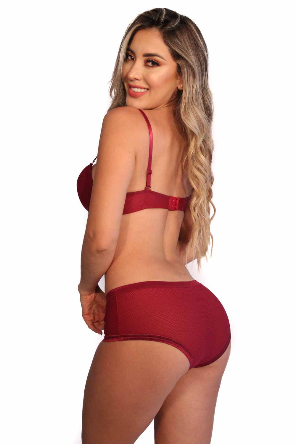 CONJUNTO MUJER DOS PIEZAS  CACHETERO APLIQUE BRILLANTE