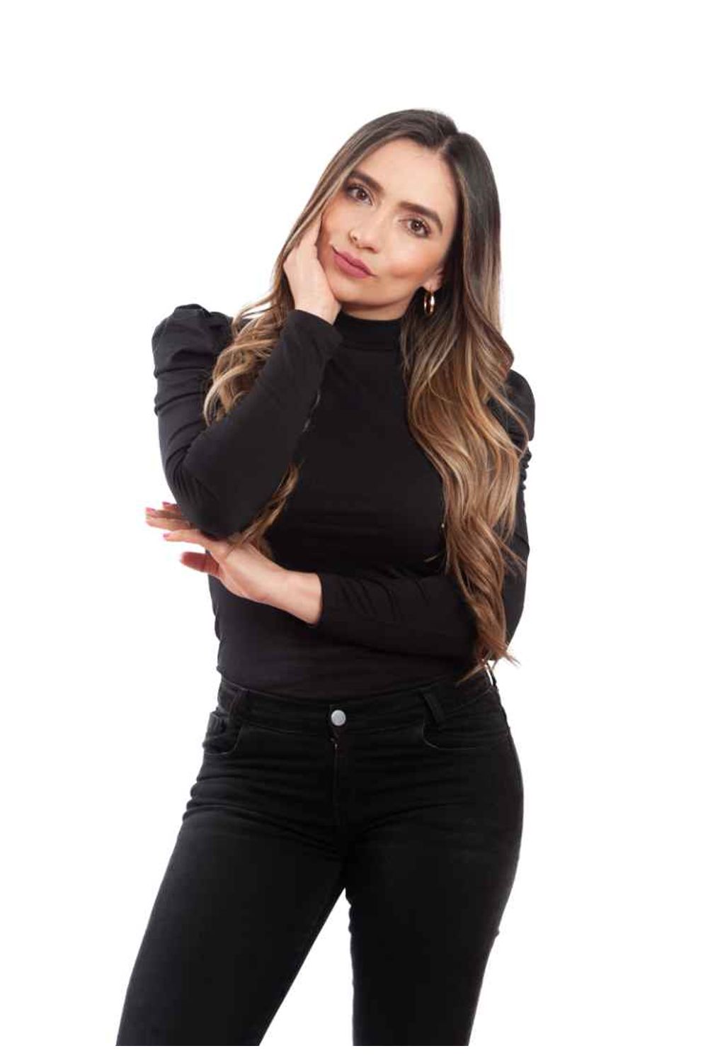 BUZO MUJER CUELLO TORTUGA HOMBROS ALTOS