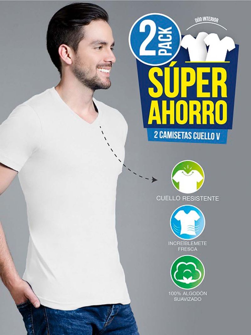 Camiseta Interior Hombre Cuello V