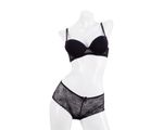 CONJUNTO MUJER BRASIER ABROCHADURA X2 PANTY HILO EN BLONDA