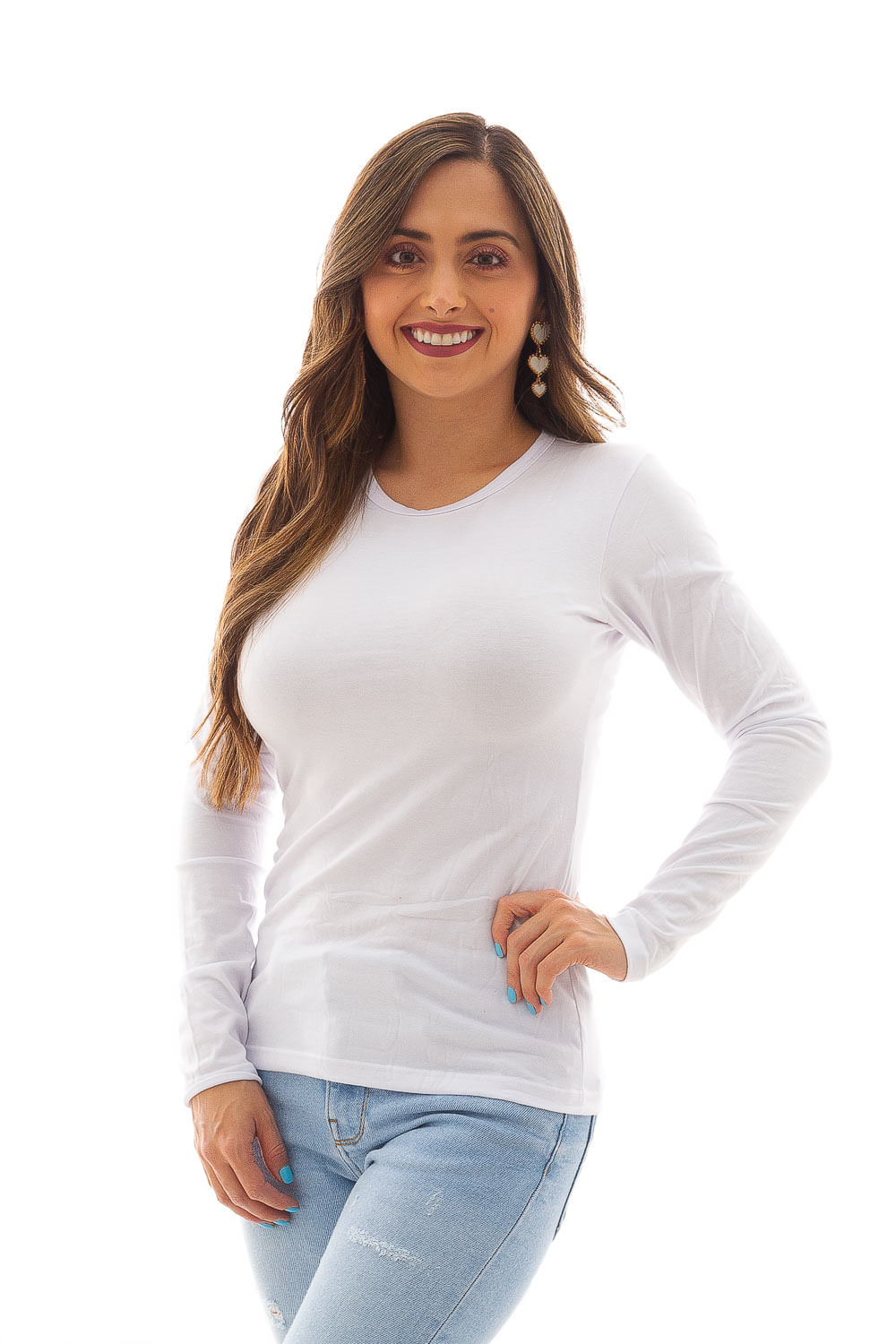 BUZO MUJER MANGA LARGA CUELLO REDONDO