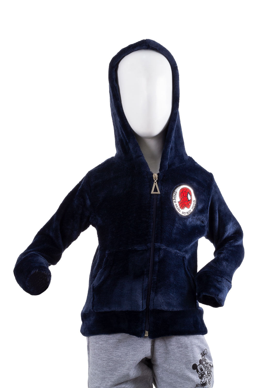 CHAQUETA NIÑO CAPOTA TEXTURA SUAVE ESTAMPADO SUPERIOR VARIABLE