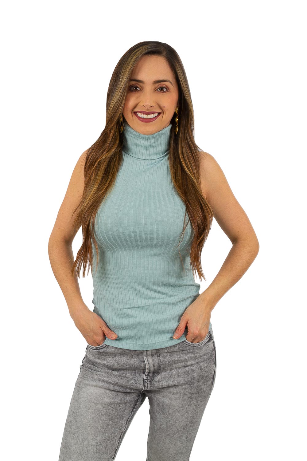 ESQUELETO MUJER ACANALADO BÁSICO CUELLO TORTUGA