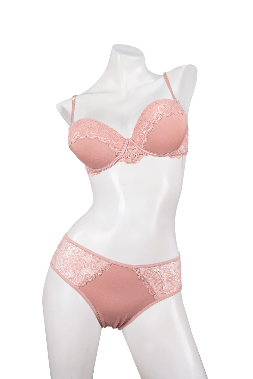 CONJUNTO MUJER BRASIER Y CACHETERO ENCAJE