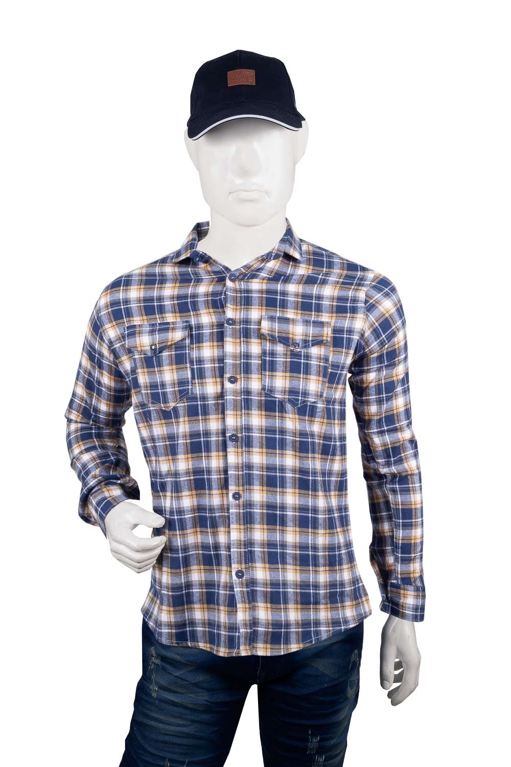 CAMISA HOMBRE LEÑADORA CUADROS BOLSILLOS
