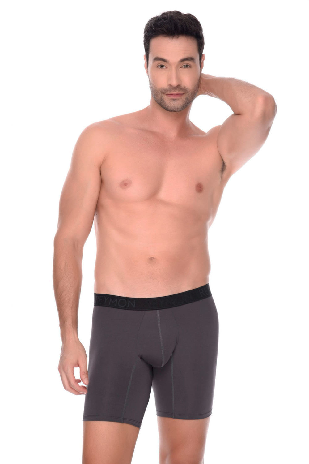 BÓXER HOMBRE BÁSICO EN POLIÉSTER SEMILARGO UNICOLOR