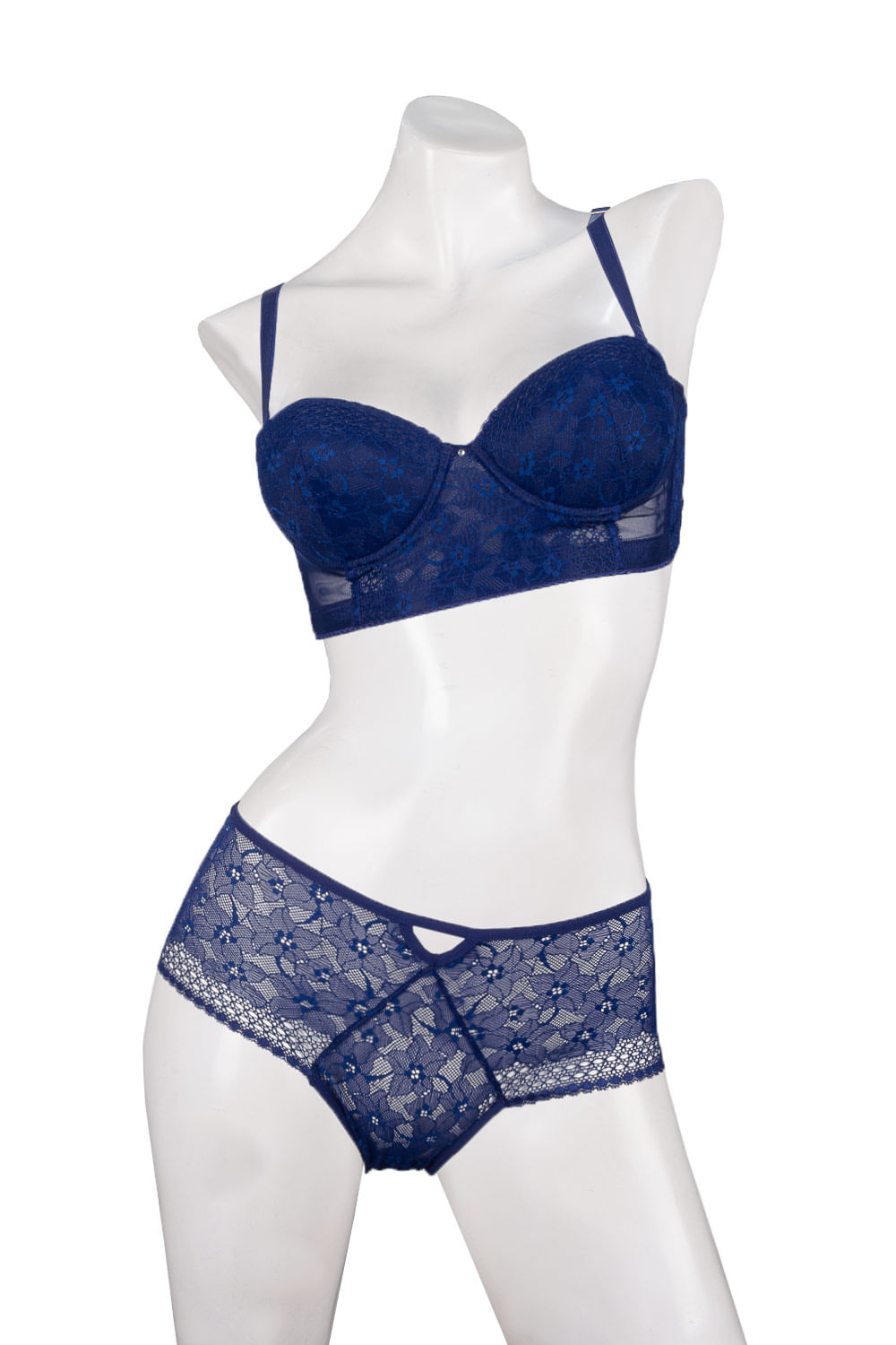 CONJUNTO MUJER BRASIER Y CACHETERO ENCAJE
