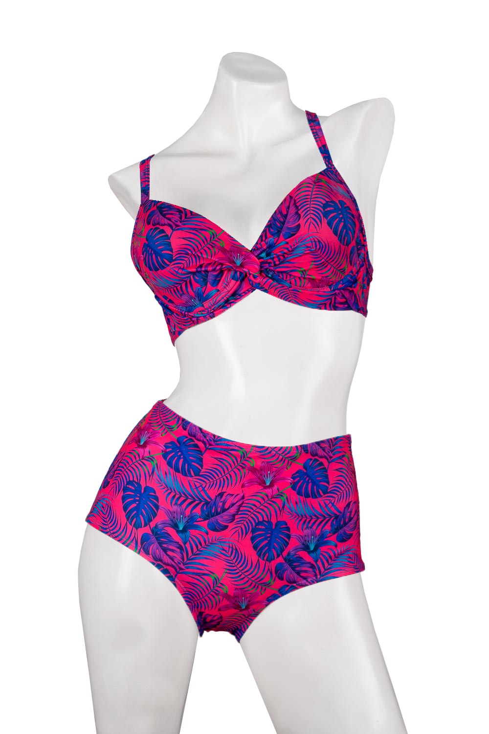 TRAJE DE BAÑO MUJER 2 PIEZAS BRASIER Y PANTY CONTROL ABDOMEN ESTAMPADO PALMERAS