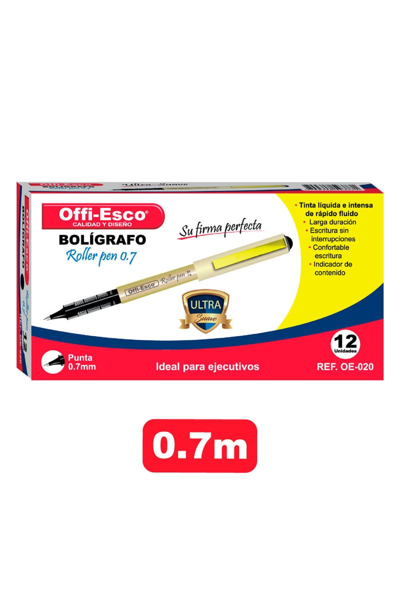 BOLIGRAFO-OFFI-ESCO-REF-OE-020-CAJA-X12NEGRO
