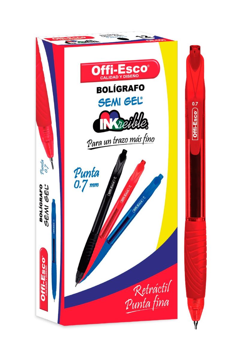 BOLIGRAFO-OFFI-ESCO-REF-OE-050-CAJA-X12ROJO