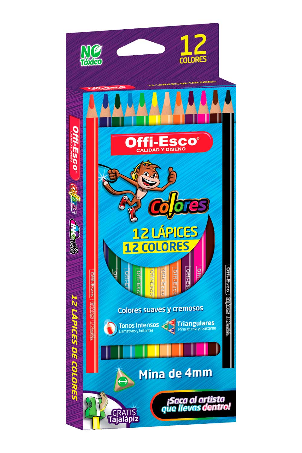CAJA DE COLORES X12 UNIDADES SUAVES Y CREMOSOS
