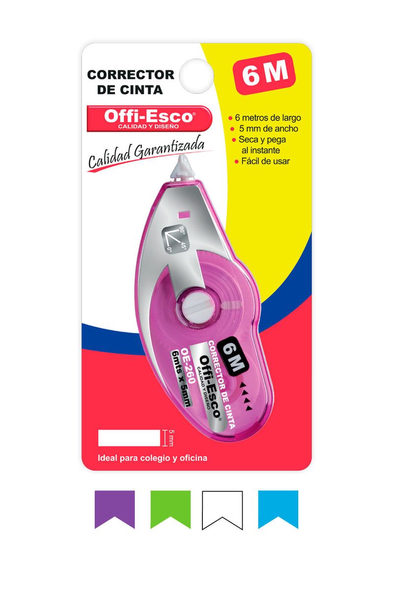 CORRECTOR-OFFI-ESCO-REF-260-X2-SURTIDUNICOLOR
