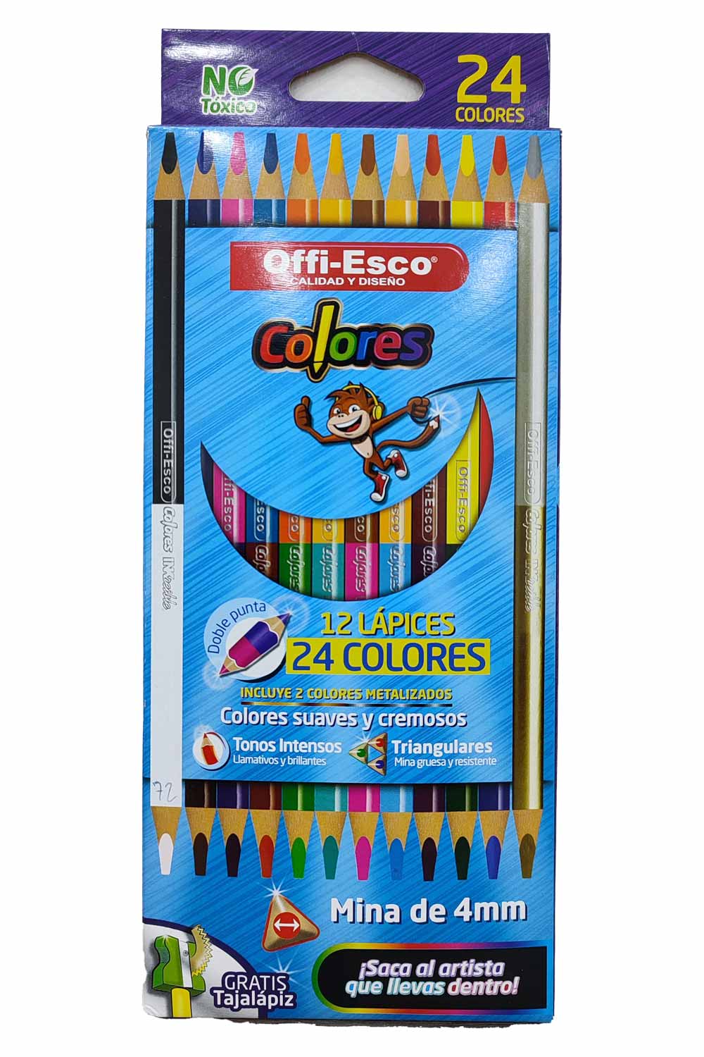 CAJA DE COLORES X12 LÁPICES DOBLE PUNTA