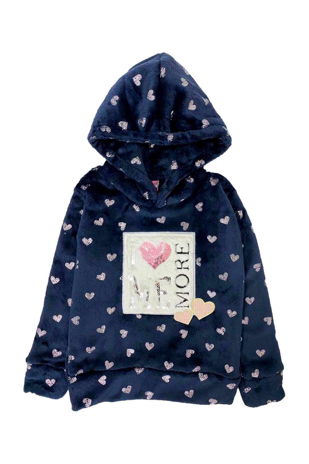 BUZO NIÑA TELA ESTAMPADA APLIQUE DELANTERO