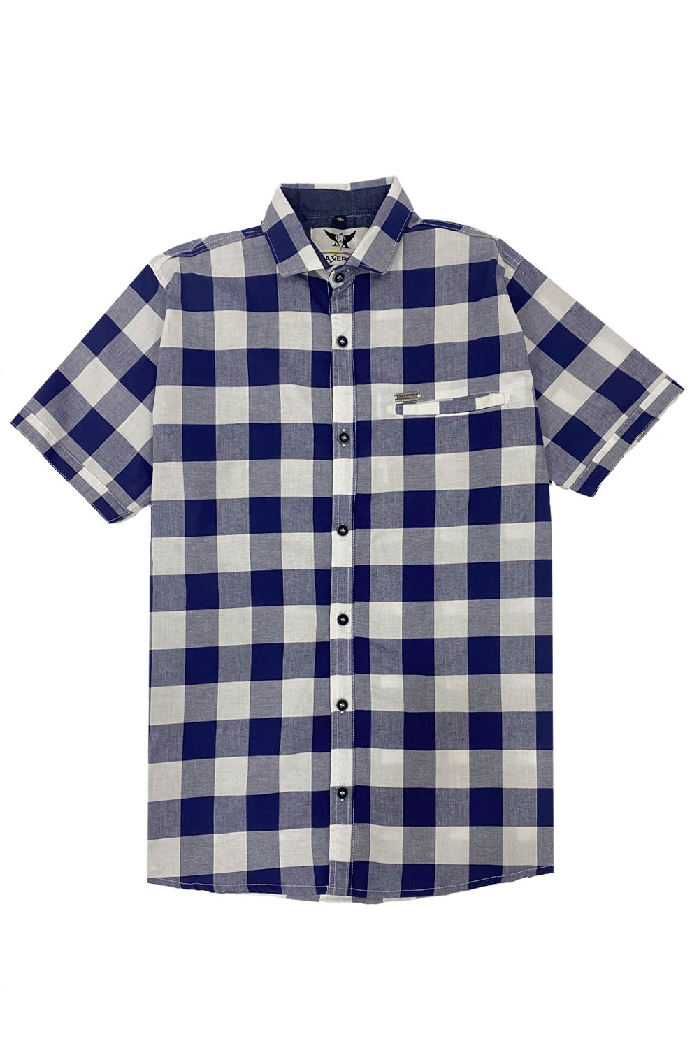 CAMISA HOMBRE CUADROS CUELLO AMERICANO