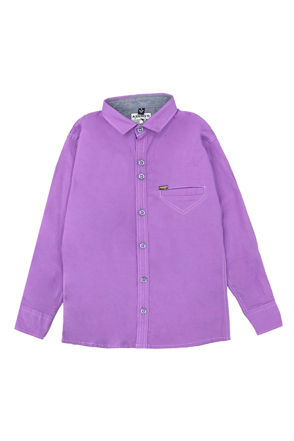 CAMISA NIÑO UNICOLOR CUELLO AMERICANO