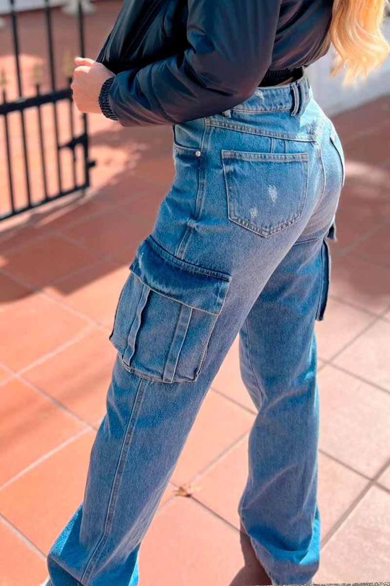 Jeans best sale tipo cargo