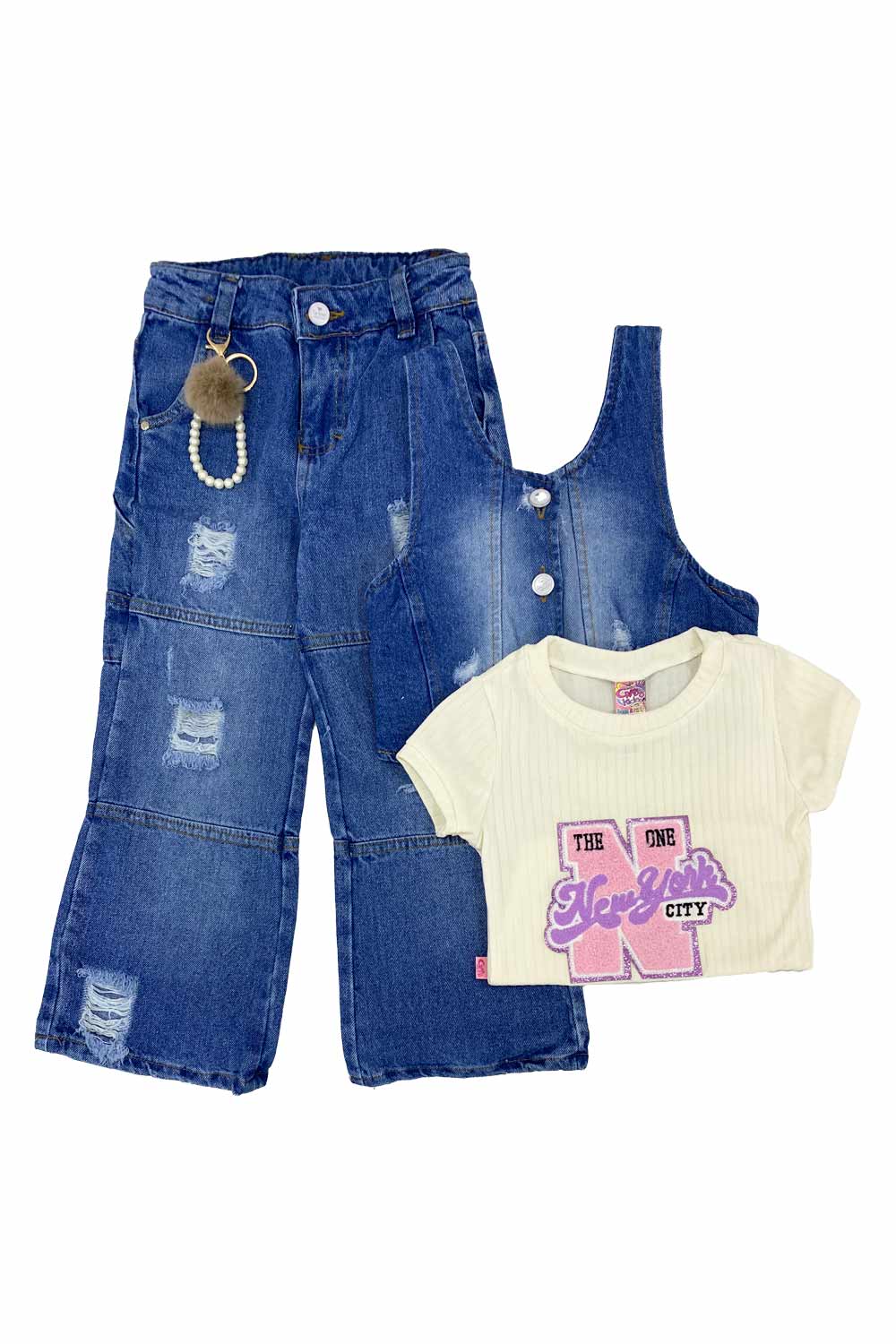 CONJUNTO NIÑA TRES PIEZAS DEMIN