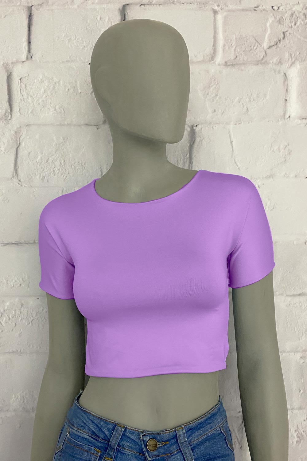 CAMISETA MUJER CORTA UNICOLOR