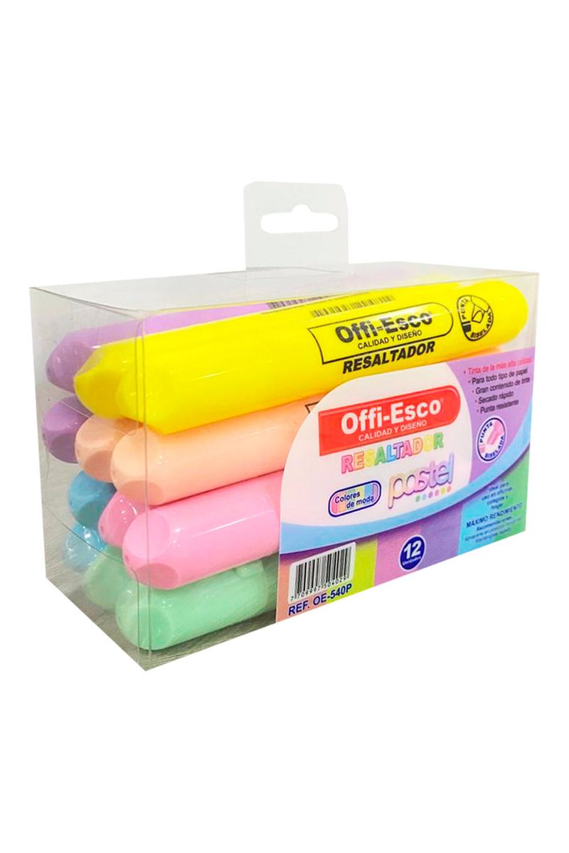 RESALTADOR-OFFI-ESCO-REF-540P-12UNICOLOR