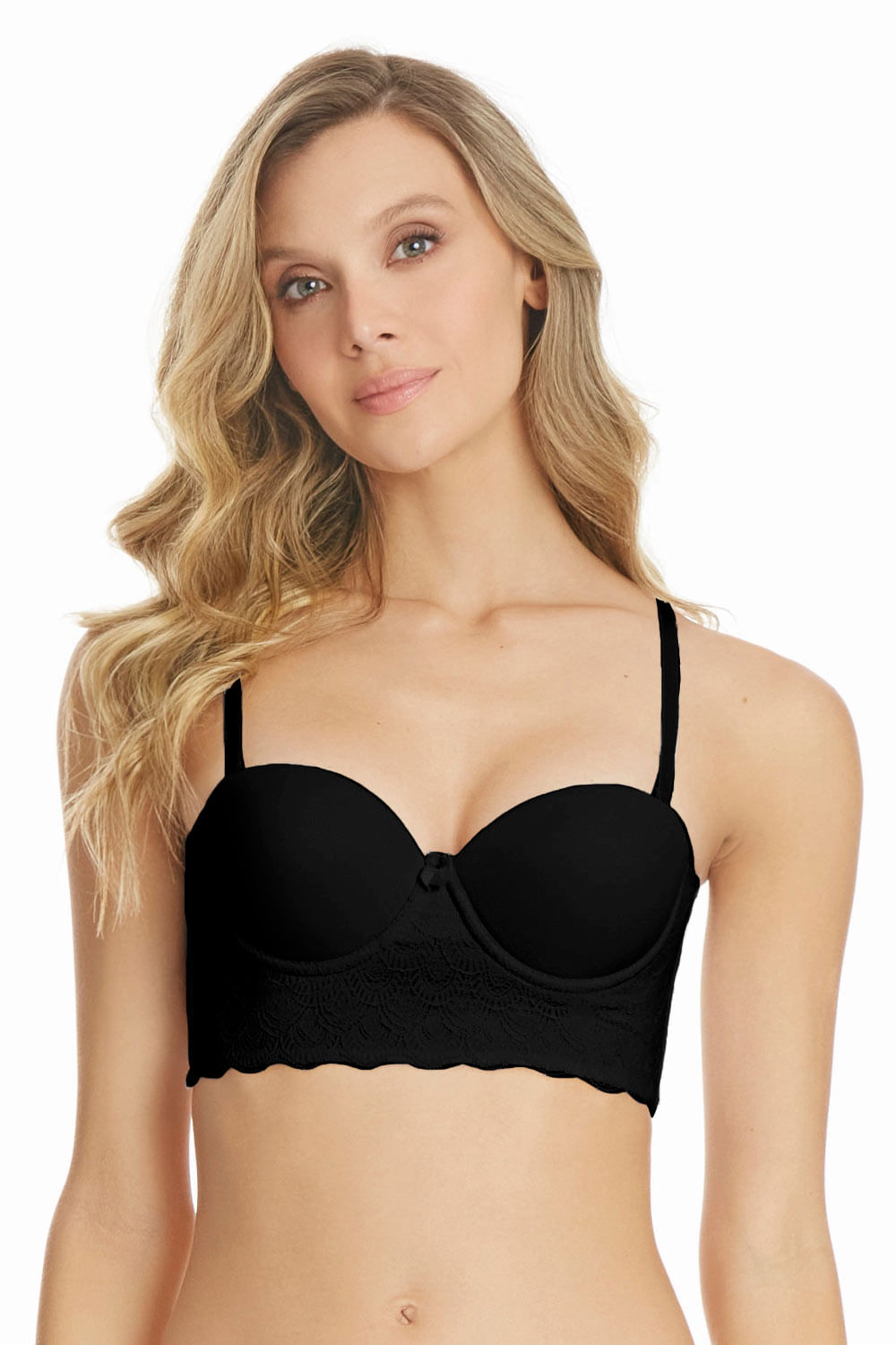 BRASIER MUJER STRAPLE ENCAJE INFERIOR