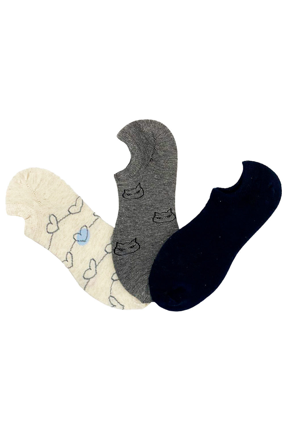 MEDIA MUJER TOBILLERA X3 DELGADA ALGODÓN