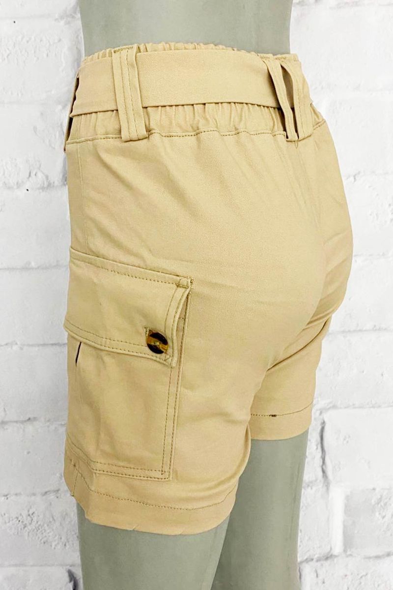 SHORT MUJER BOLSILLOS CARGO LATERALES