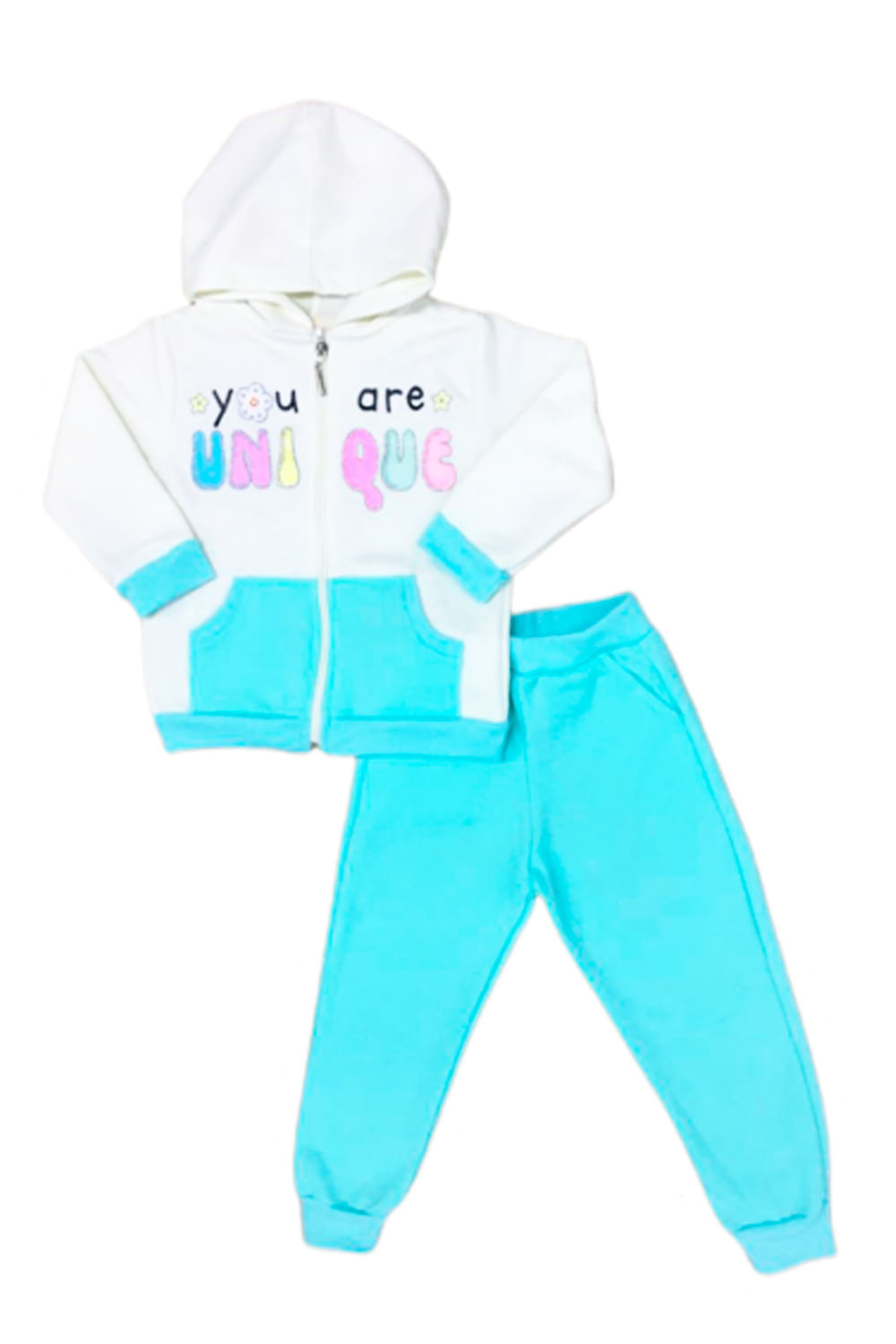 SUDADERA CAPOTA NIÑA BICOLOR ESTAMPADO LOVE