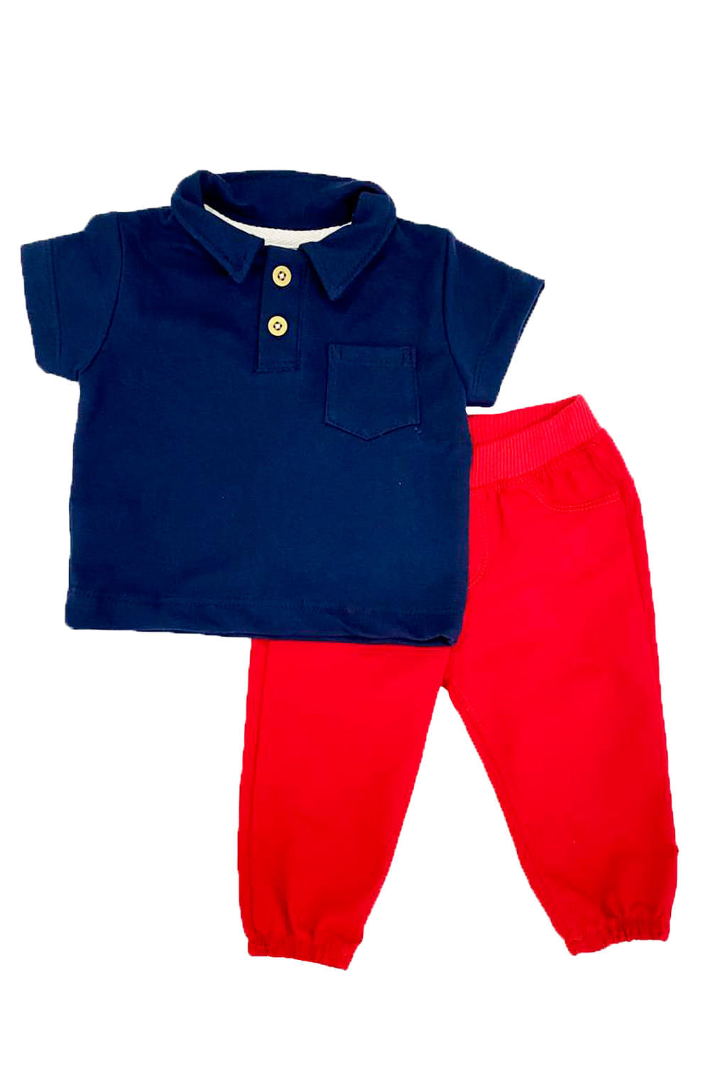CONJUNTO BEBÉ POLO Y JOGGER TIPO JEAN