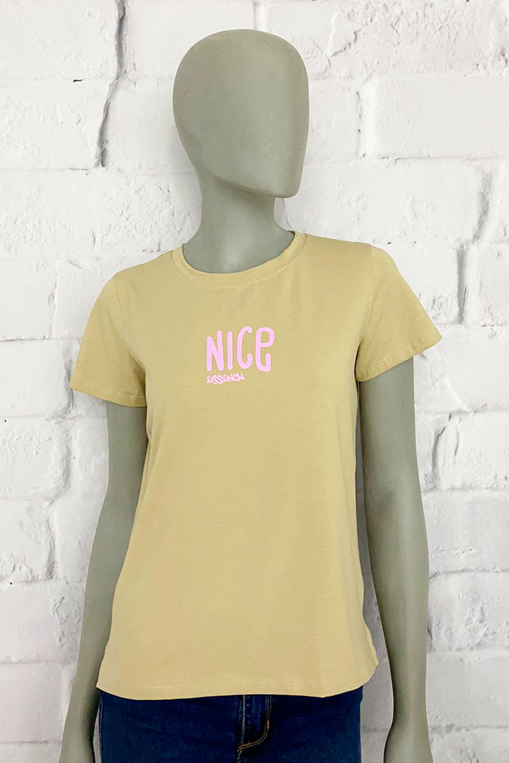 CAMISETA MUJER ESTAMPADO DELANTERO Y TRASERO