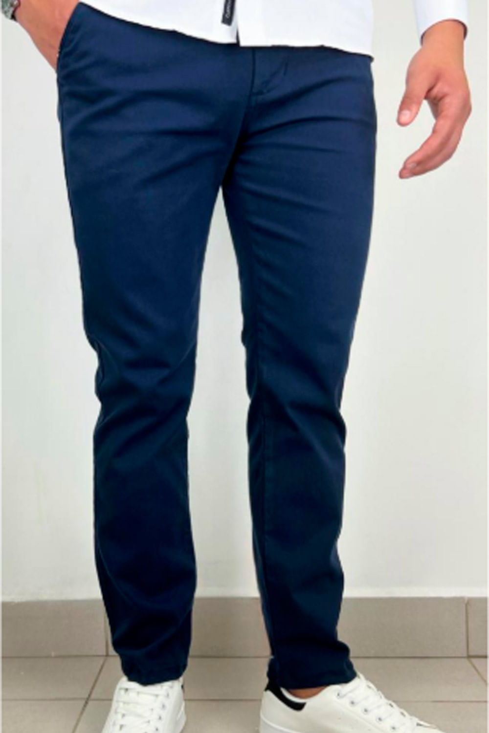 PANTALÓN HOMBRE UNICOLOR EN DRILL