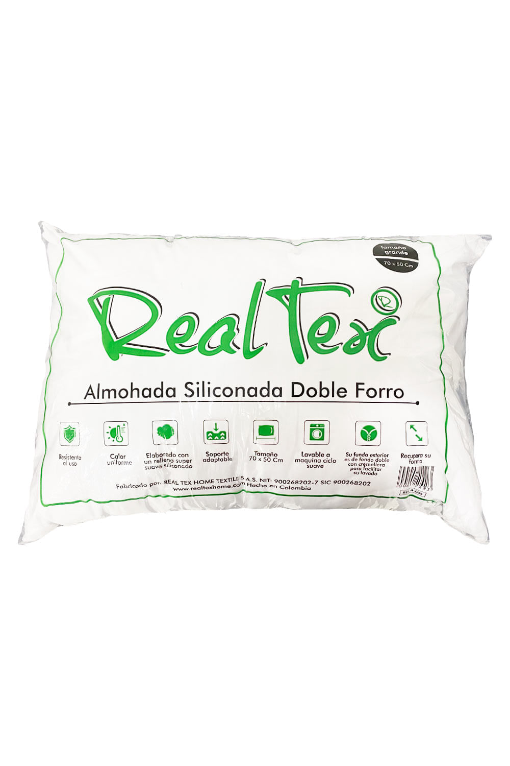 ALMOHADA SILICONADA HOGAR 70 X 50 CM