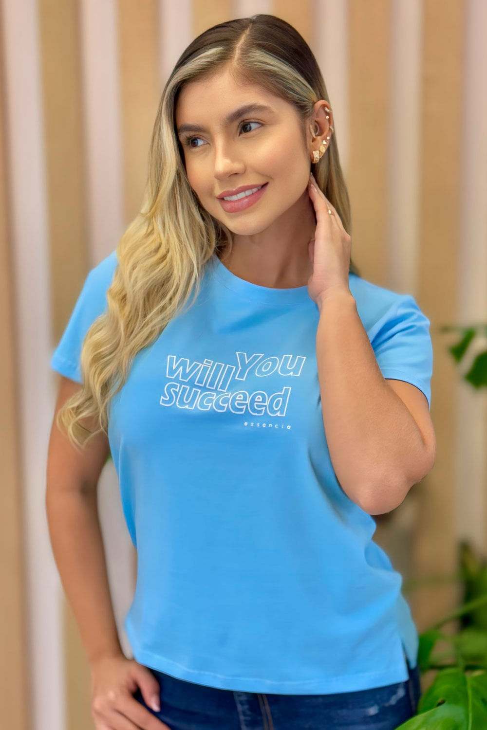 CAMISETA MUJER ESTAMPADO DELANTERO Y TRASERO