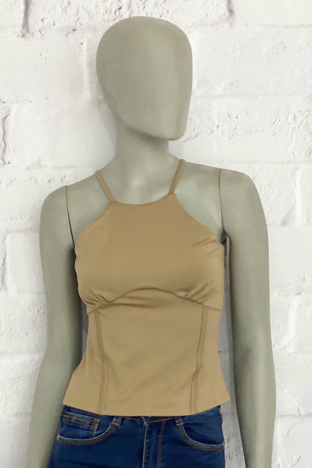 BLUSA MUJER CORTA UNICOLOR