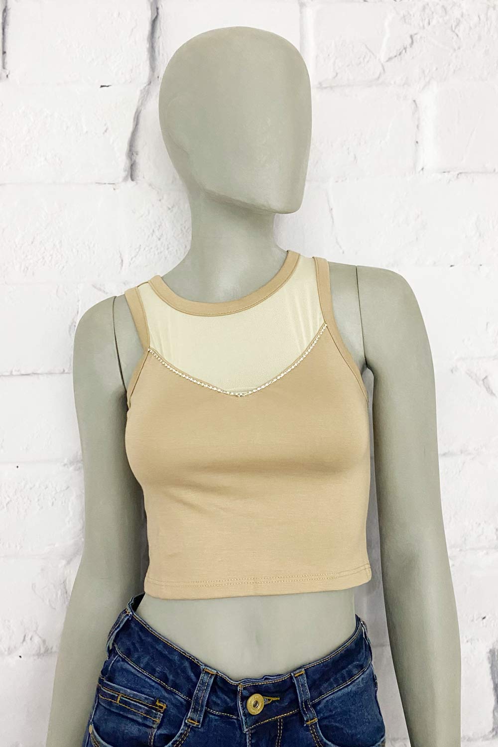 BLUSA MUJER CORTA DETALLE DELANTERO