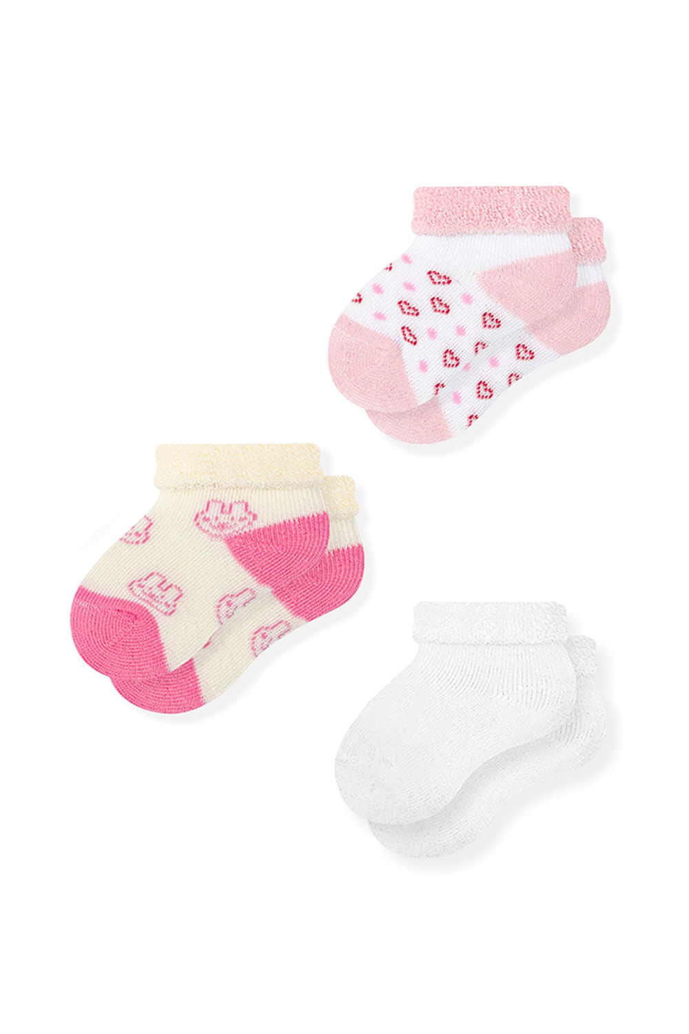 MEDIA BEBE NIÑA  X3 TALLA 0-2