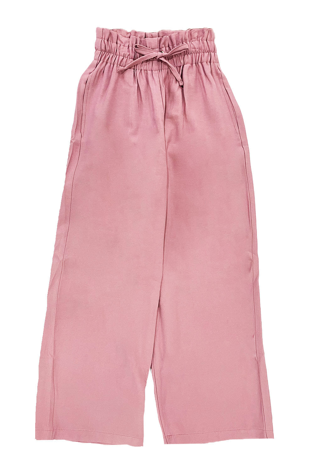 PANTALÓN NIÑA UNICOLOR SILUETA AMPLIA