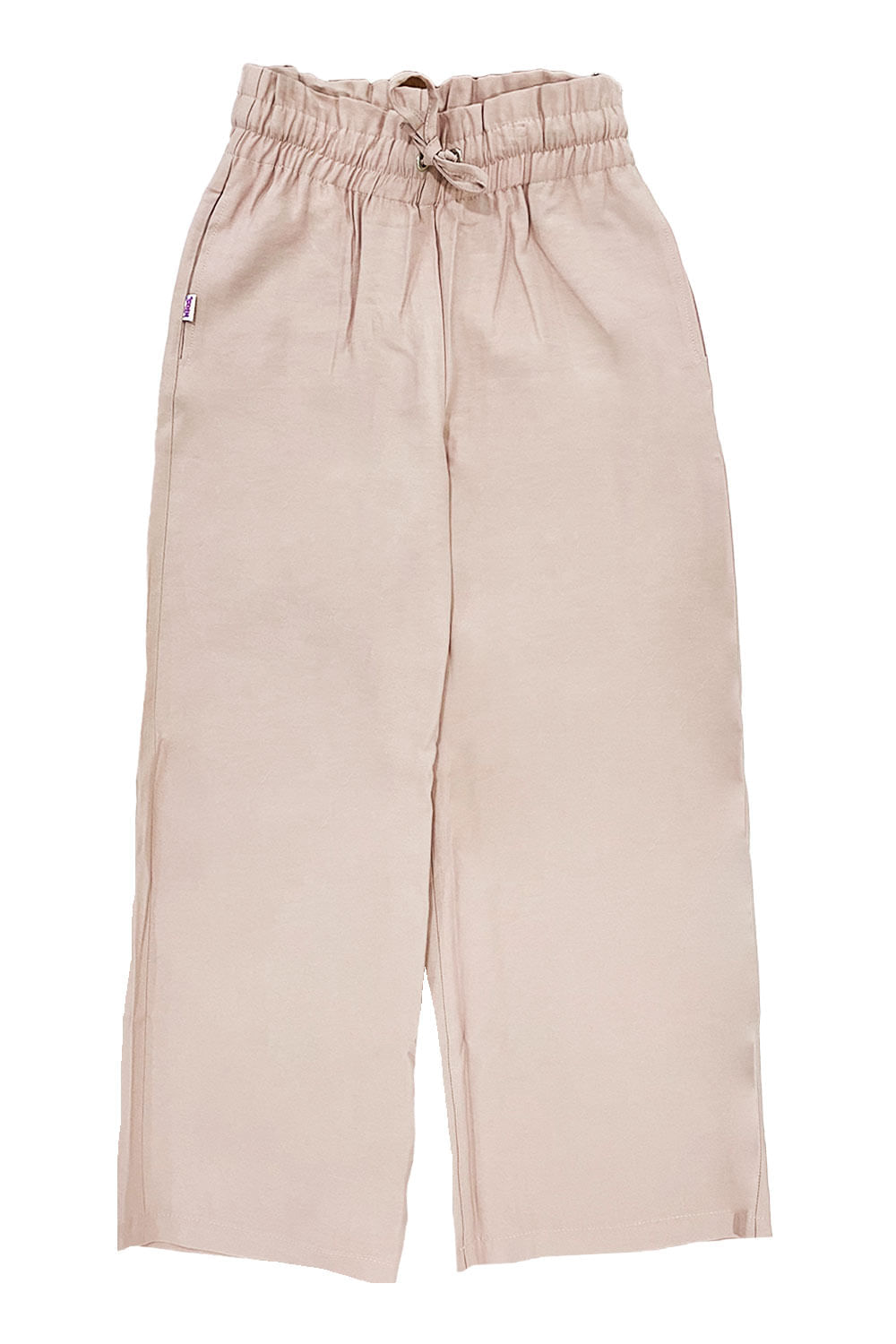 PANTALÓN NIÑA UNICOLOR SILUETA AMPLIA