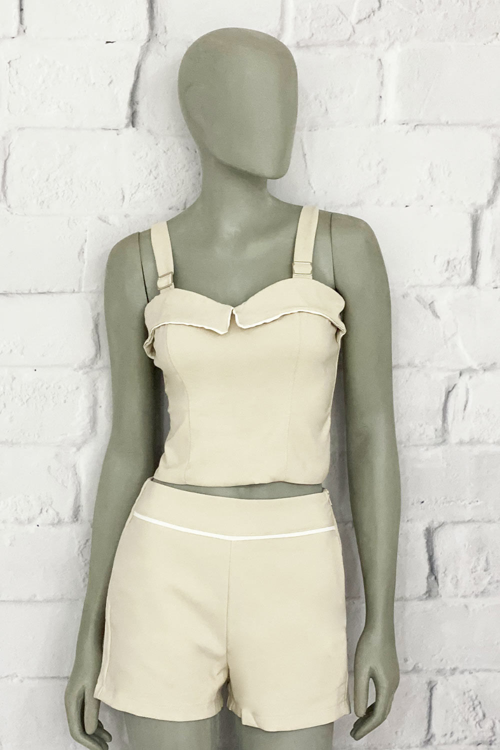 CONJUNTO MUJER BLUSA TIRAS Y SHORT