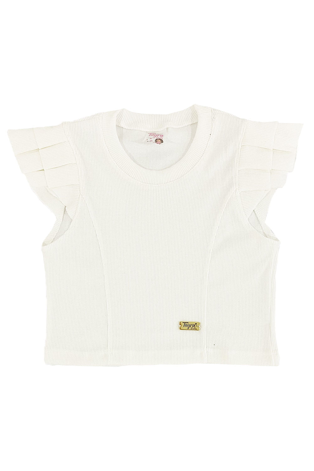 BLUSA NIÑA CORTA TELA ACANALADA
