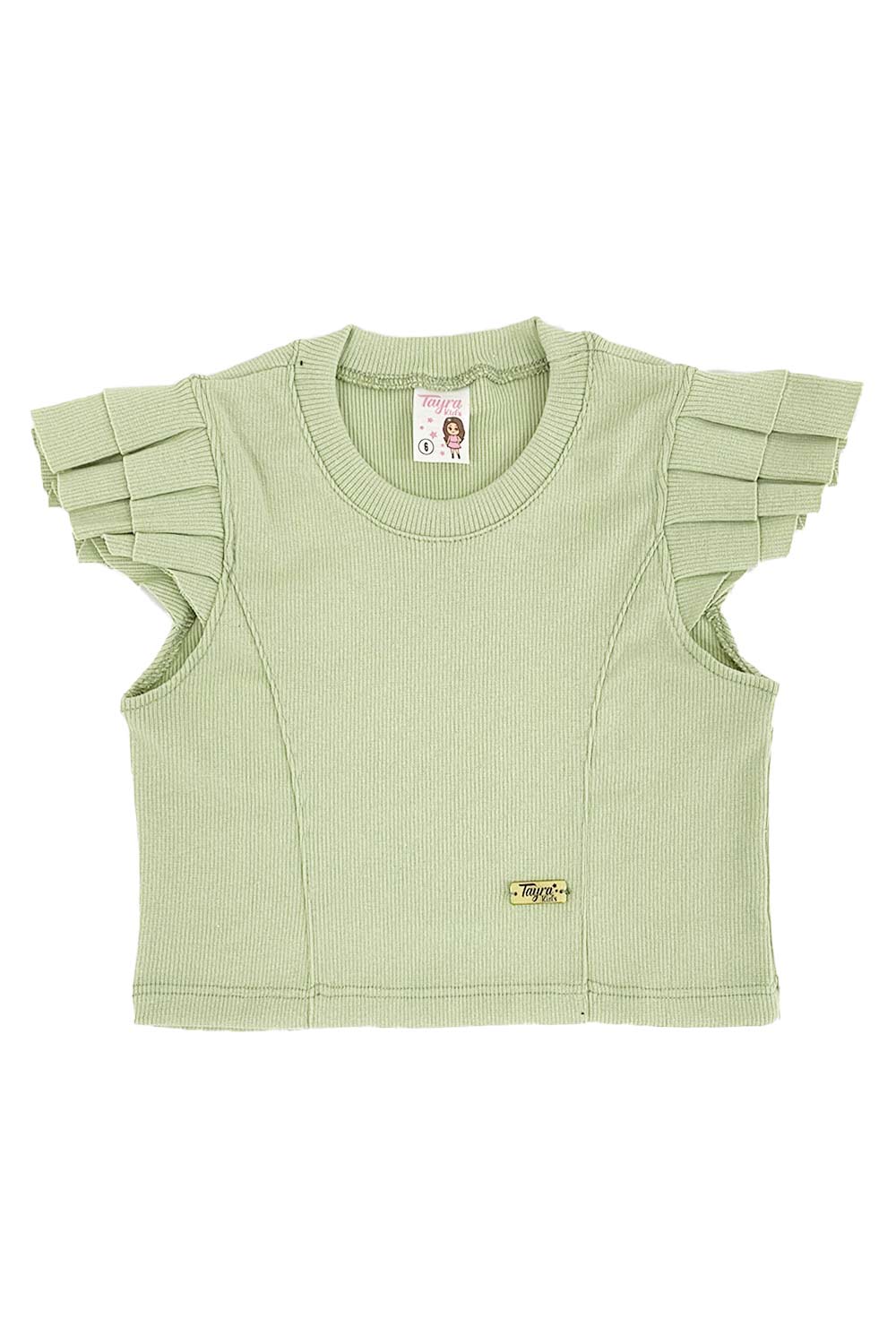 BLUSA NIÑA CORTA TELA ACANALADA