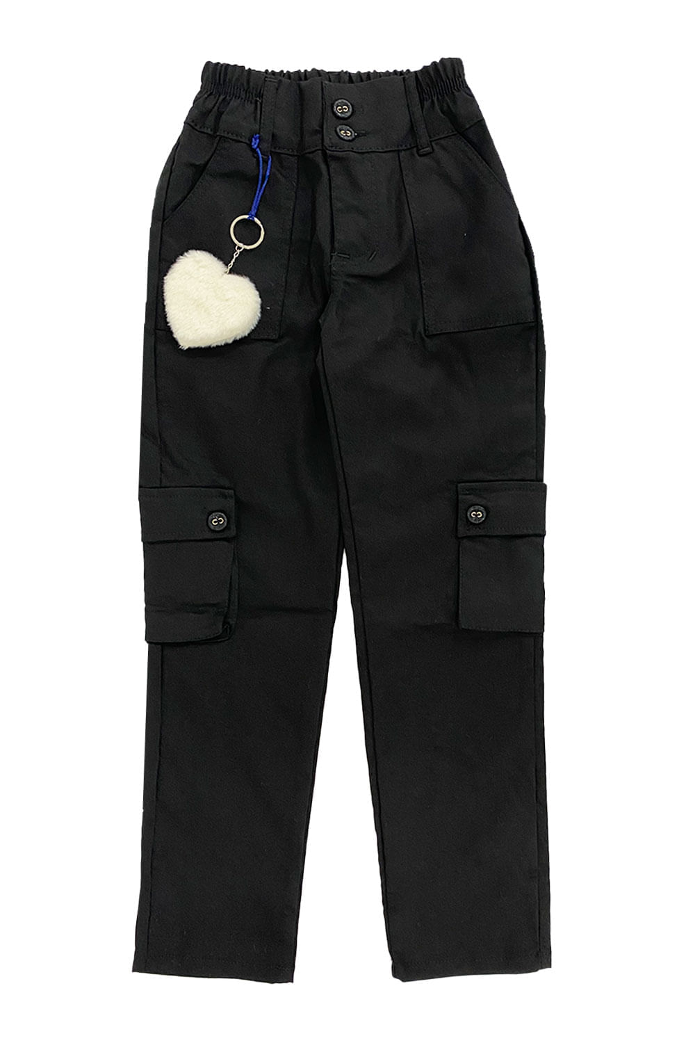 PANTALÓN NIÑA CARGO UNICOLOR