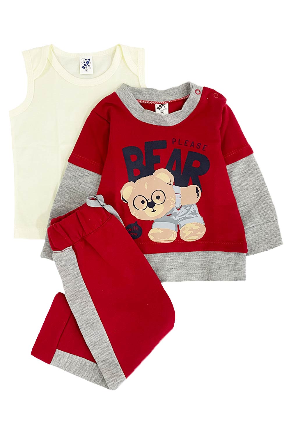 CONJUNTO BEBE TRES PIEZAS
