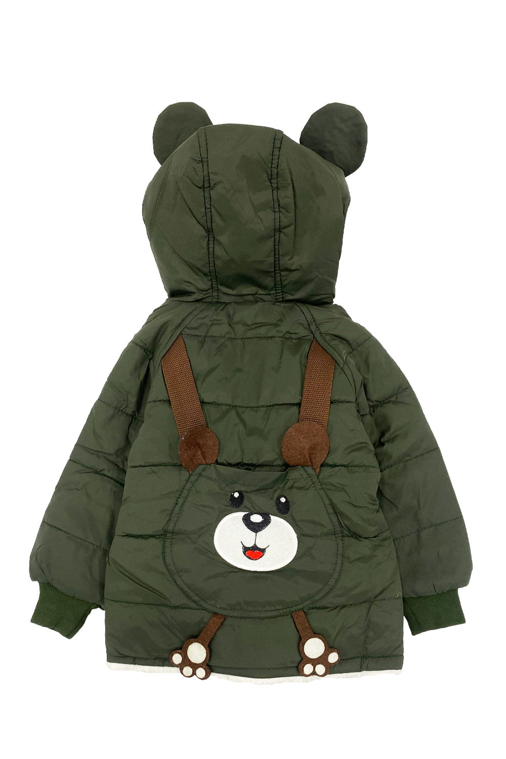 CHAQUETA BEBE ACOLCHADA OSO CON DETALLE TRASERO