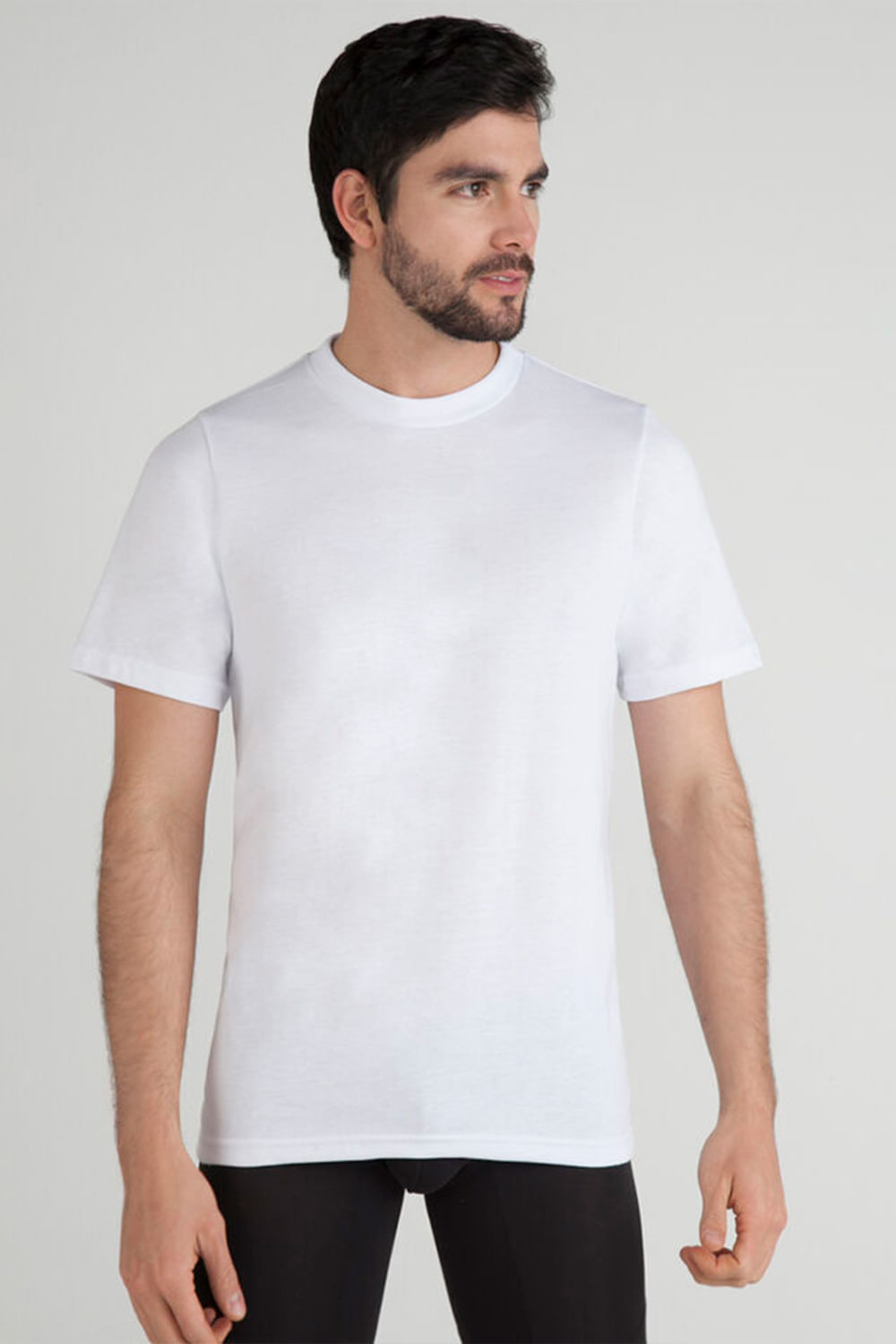 CAMISETA HOMBRE BÁSICA UNICOLOR CUELLO REDONDO