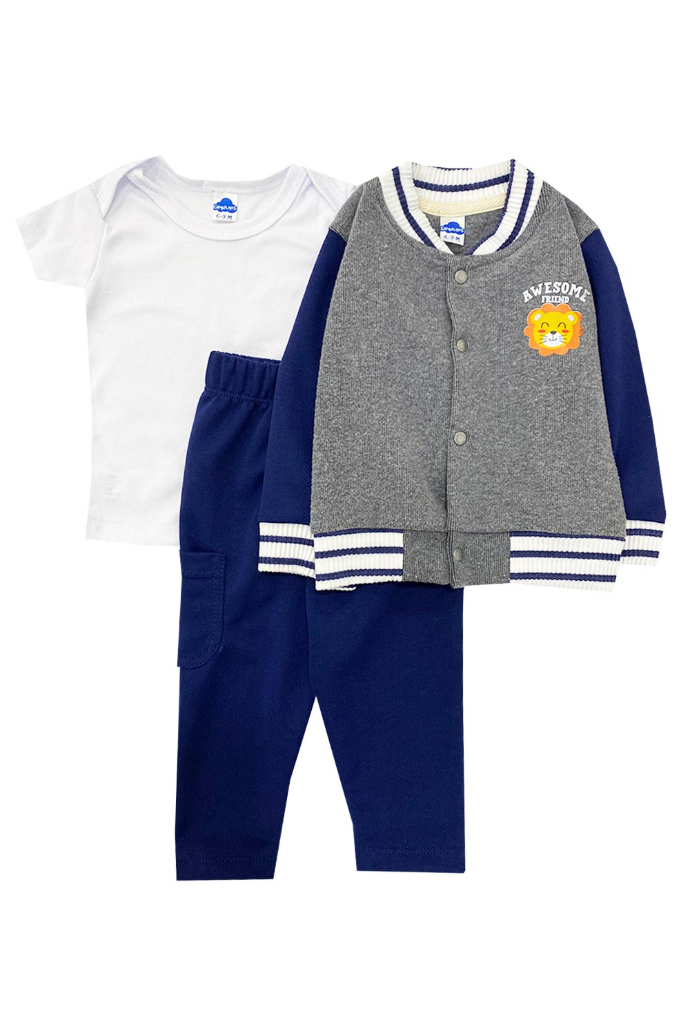 CONJUNTO BEBE CHAQUETA CAMISETA Y JOGGER