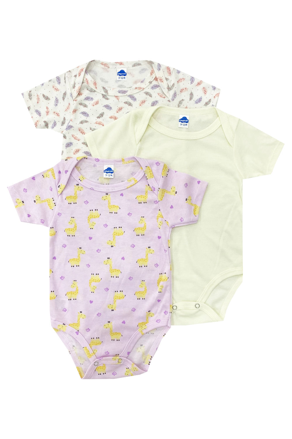 BODY BEBÉ X3 UNIDADES ESTAMPADO VARIABLE