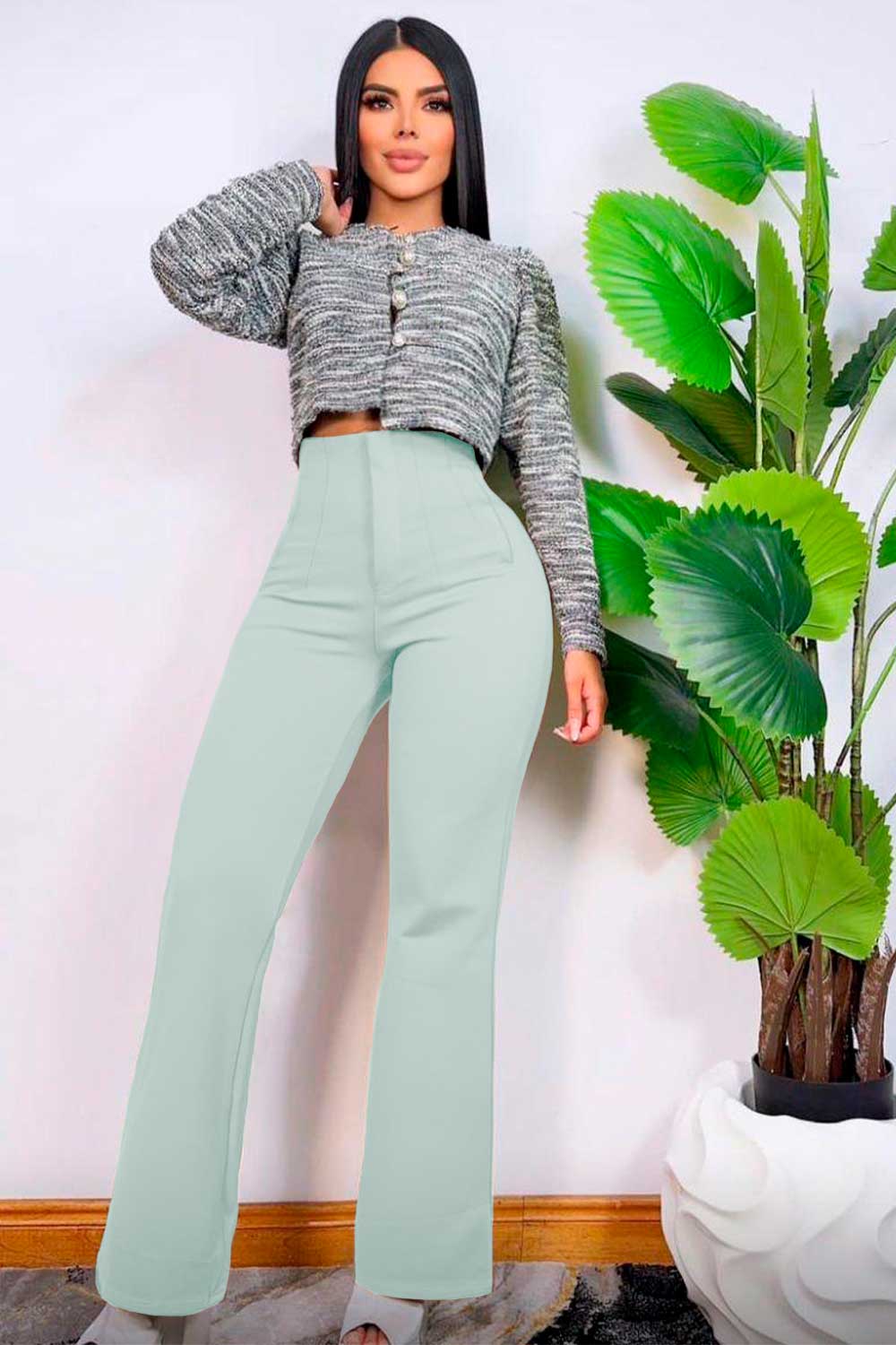 PANTALÓN MUJER ELEGANTE BOTA RECTA